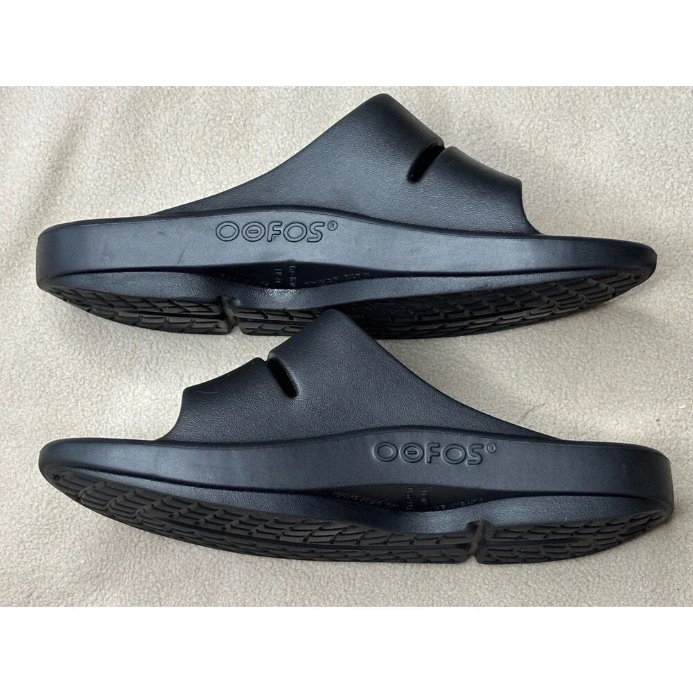 OOFOS OOAHH Sport Sandal Slide Black Size M8 W10